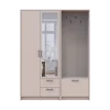 Šatní skříň Doros Rondi s věšákem a zrcadlem Kašmír 2 dvere 142x52x195 (42005400)