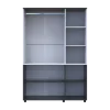 Skříň na oblečení Doros Thorn Antracit/Bílá 3 DTD tyč 135х51.6х200 (44900515)