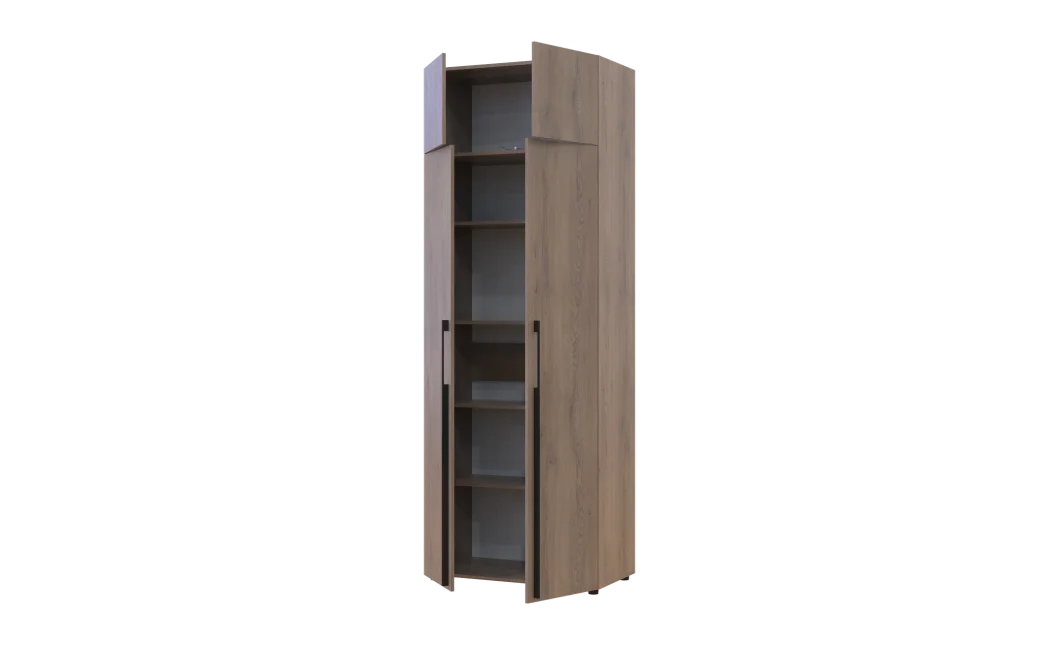 Kleiderschrank mit Regalen und Aufsatzschrank Doros Kasper Cremona Cannolo 2 LTD 90 × 50 × 245 cm (42005537)