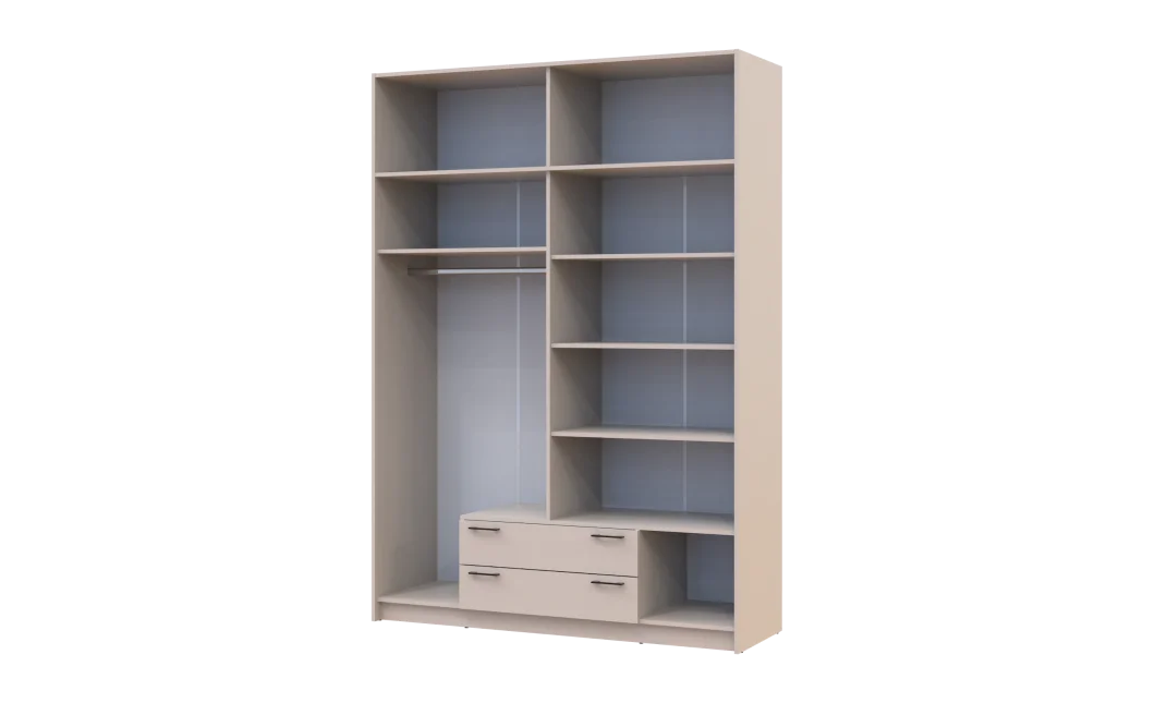 Šatní skříň Doros Rondy se zrcadlem a nadstavcem Kašmír 4 dvere 160x52x236 (80738480)