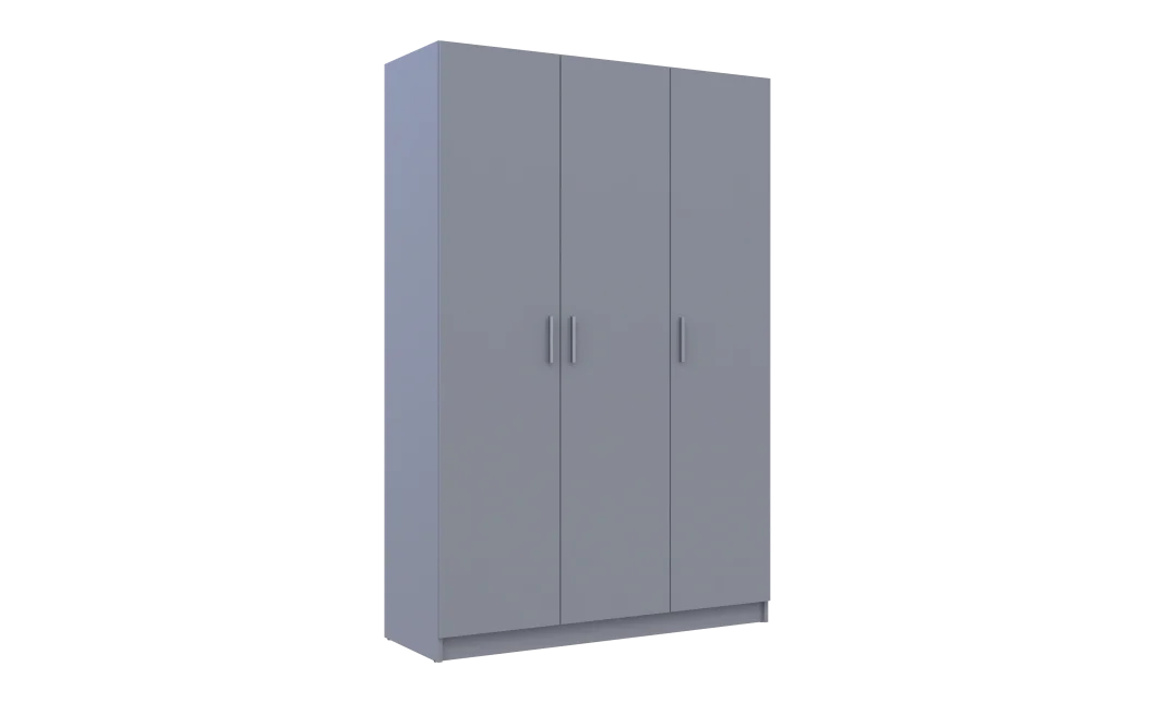 Šatní skříň Promo Šedá 3 dveře 135x48x204 (80737765)