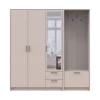 Šatní skříň Doros Rondi s věšákem a zrcadlem Kašmír 3 dvere 181x52x195 (42005401)