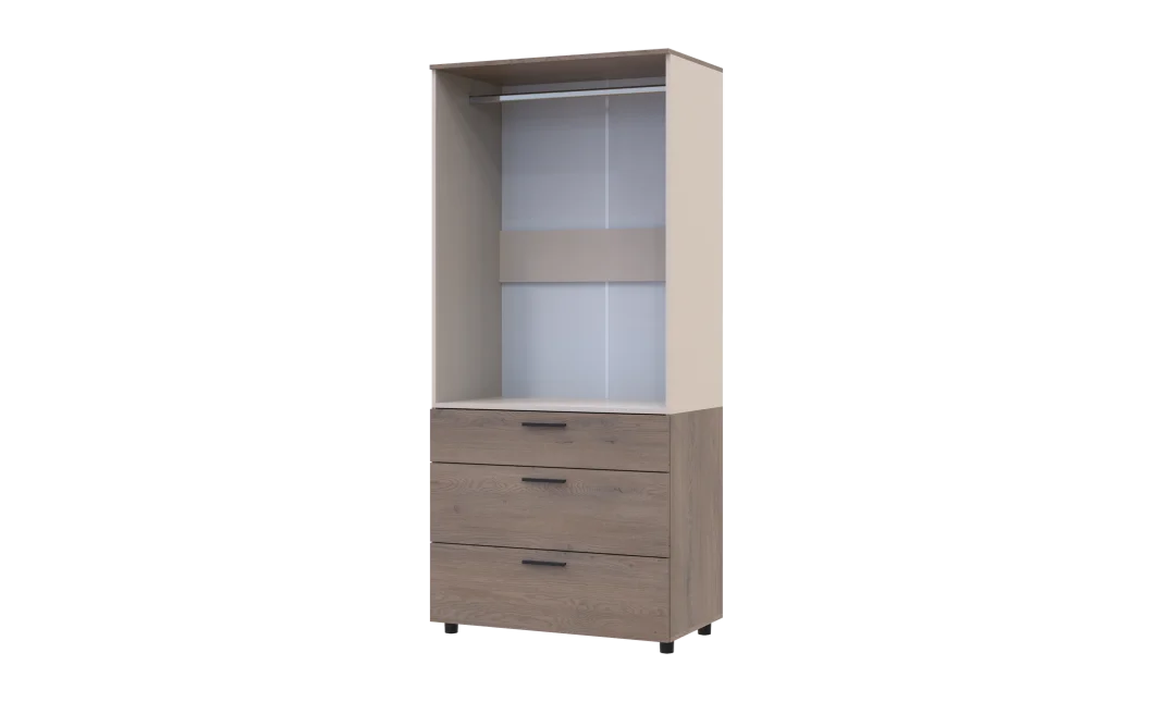 Skříň na oblečení Doros Thorn Cremona Cannolo/Kašmír 2 DTD/3Š tyč 90х51.6х200 (44900453)