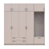 Šatní skříň Doros Rondi s věšákem a nástavcem Kašmír 4 dvere 220x52x236 (42005396)