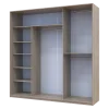 Šatní skříň Doros City Light Dub Sonoma 1 DTD / 2 zrcadla 225×60×225 (42002136)