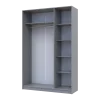 Šatní skříň Promo Šedá 3 dveře 135x48x204 (80737765)