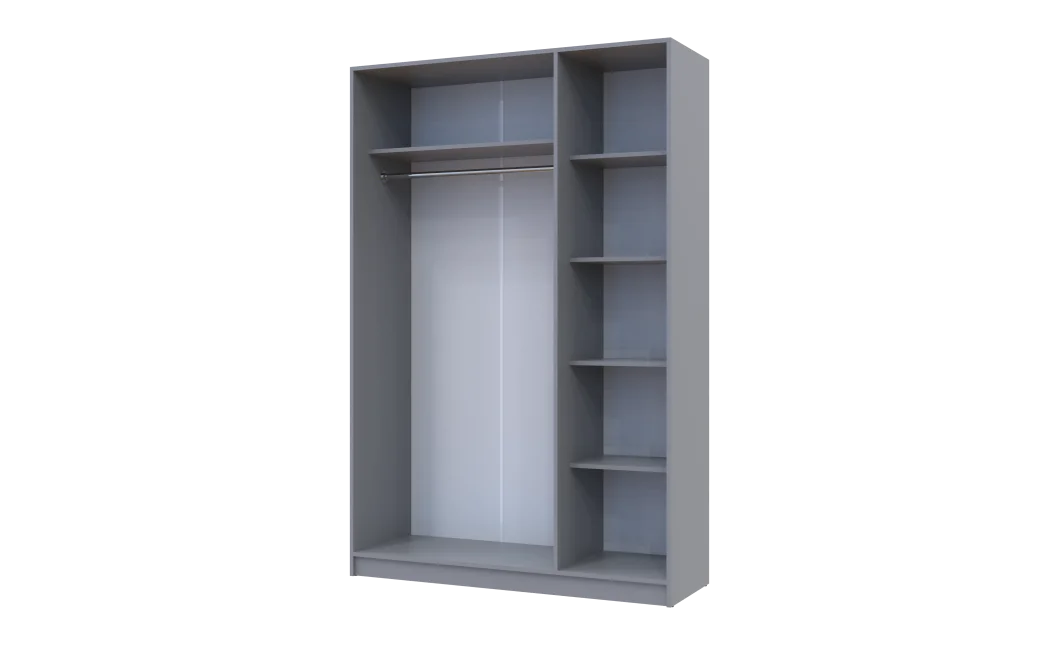 Šatní skříň Promo Šedá 3 dveře 135x48x204 (80737765)