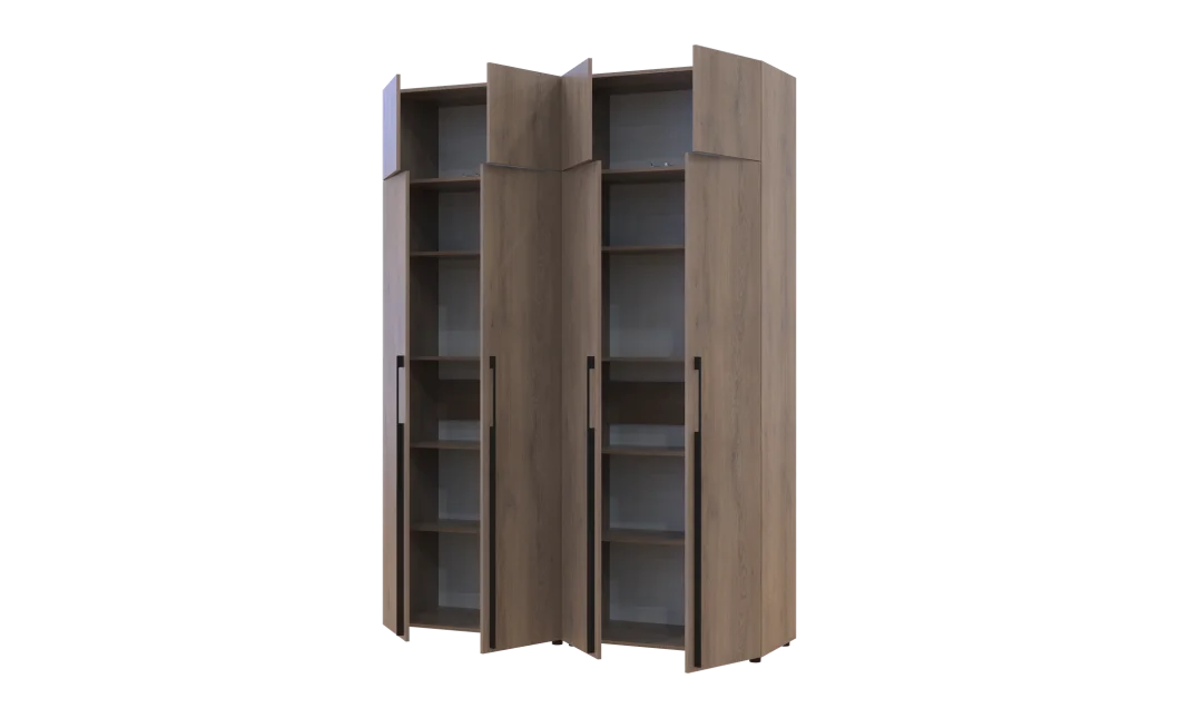 Kleiderschrank mit Regalen und Aufsatzschrank Doros Kasper Cremona Cannolo 2+2 LTD 180 × 50 × 245 cm (42005541)