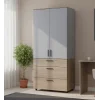 Skříň na oblečení Doros Thorn Cremona Cannolo/Šedá 2 DTD/3Š police 90х51.6х200 (44900458)