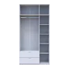Šatní skříň Lukas Bílý/Bílý 3 dveře 120x50x240 (80737796)