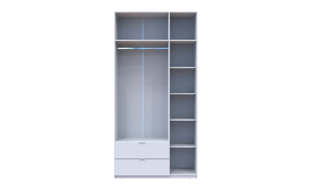 Šatní skříň Lukas Bílý/Bílý 3 dveře 120x50x240 (80737796)