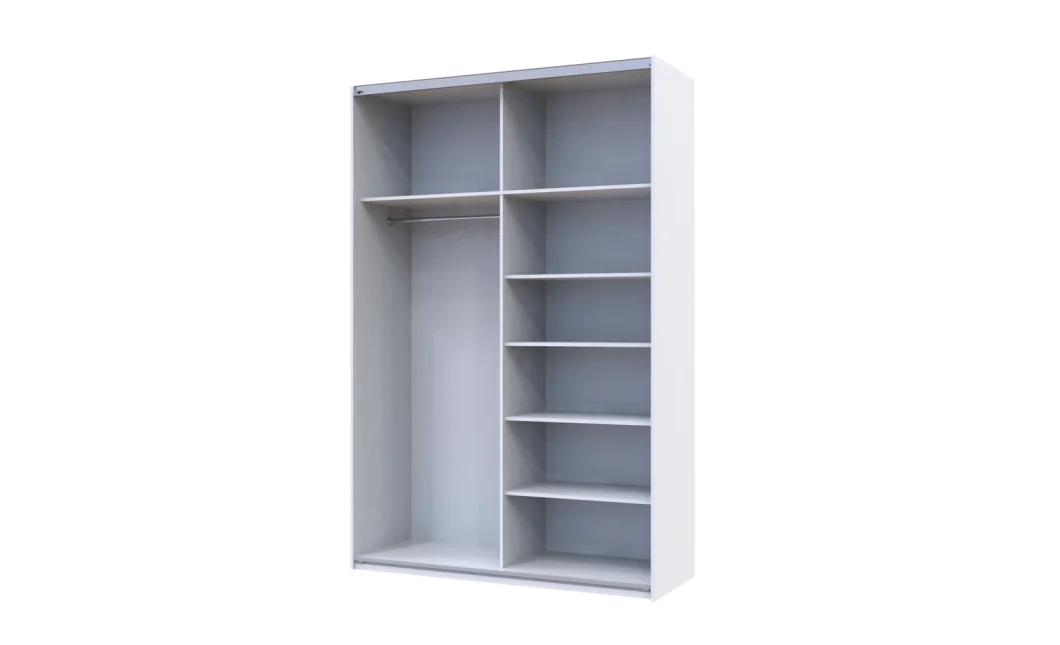 Skříň s posuvnými dveřmi Doros G-Caiser Bílá 2 DTD / 3 části 160x60x240 (42002104)