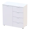 Komoda Doros Ron 1 1 dveře 4 zásuvky Bílý 80 × 38 × 81 (41516005)