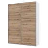 Skříň s posuvnými dveřmi Doros G-Caiser Bílá / Dub Evok 2 DTD / 3 části 180x60x240 (42005020)