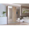 Šatní skříň Doros City Light Dub Sonoma 1 DTD / 2 zrcadla 180×60×225 (44900030)