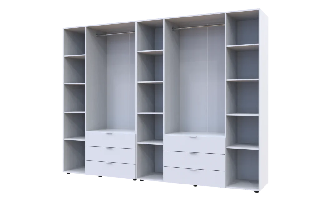Šatní skříň na oblečení Doros Gelar set Bílá 3+4 dveře 271,2×49,5×203,4 (42002120)