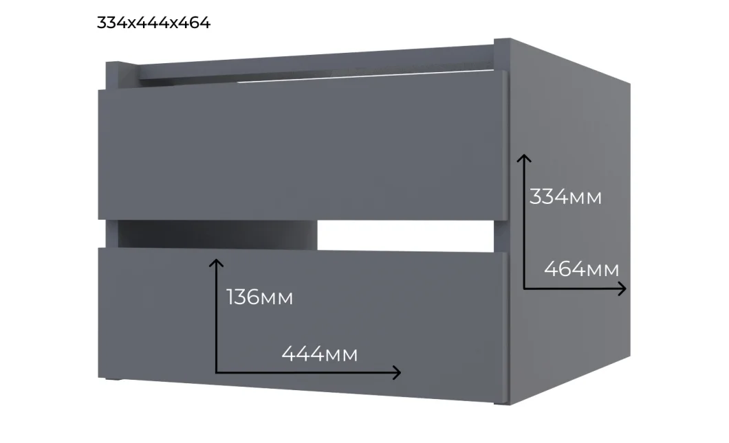 Šuplíkový blok pro skříň s posuvnými dveřmi Doros G-Caiser Grafit 44,8x42x33,6 (80736209)
