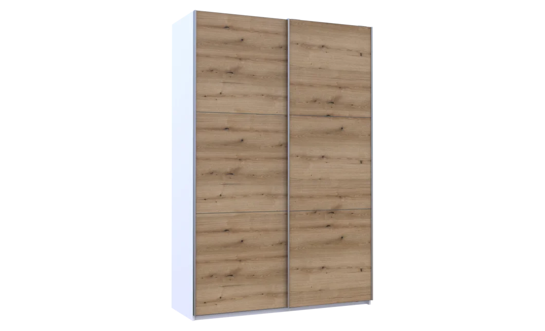 Skříň s posuvnými dveřmi Doros G-Caiser Bílá Dub Evok 2 DTD 160x60x240 (42005073)