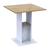 Jídelní stůl Doros Coud Bílý/Dub Artisan 70×70×74 (41510131)