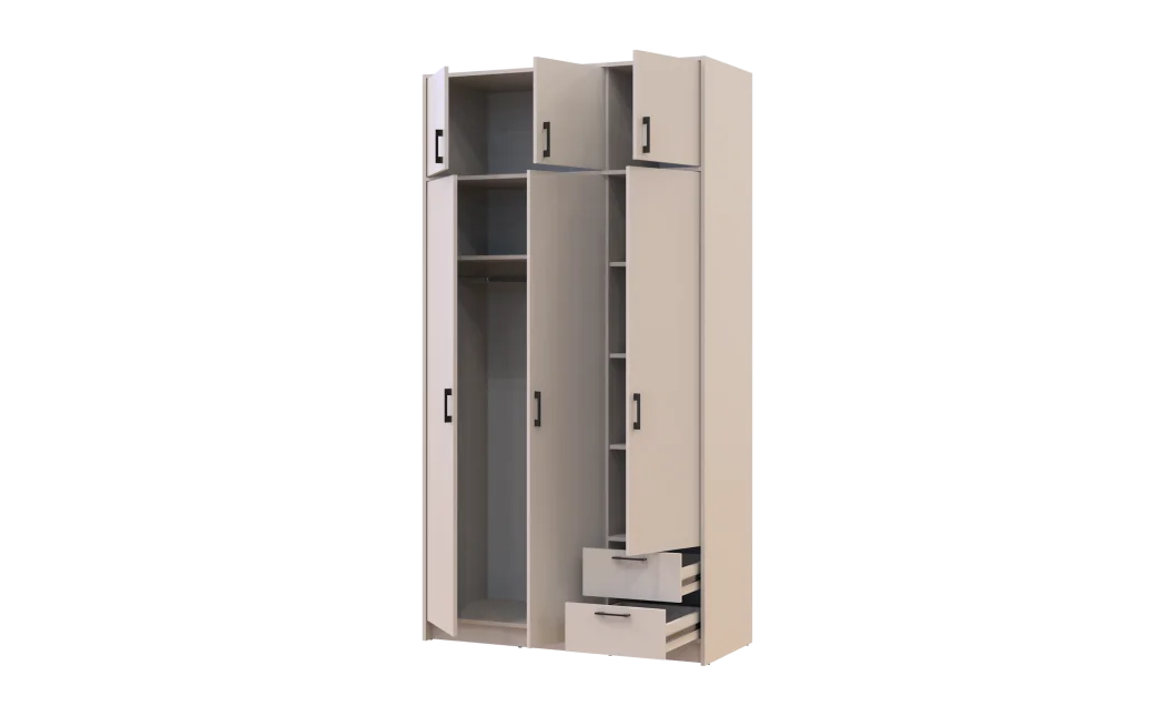 Šatní skříň Doros Rondy s nadstavcem Kašmír 3 dveře 121x52x236 (80738474)