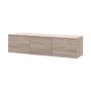 TV stolek Doros Levia Dub Sonoma 3 dveře 130x35x33 (41516301)