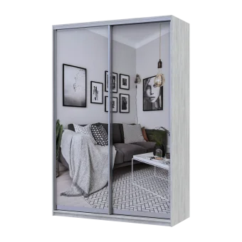 Šatní skříň Doros City Light Borovice Natti 2 zrcadla 150×60×225 (80736514)