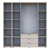 Skříň na oblečení Doros Gelar Kašmír 4 dveře/zrcadlo 194 × 49,5 × 203,4 (80737659)