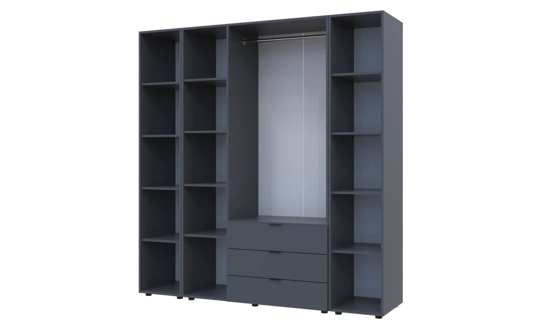 Set Doros Gelar se 2 regálů Grafit 3 dveře 192,6×49,5×203,4 (42005060)