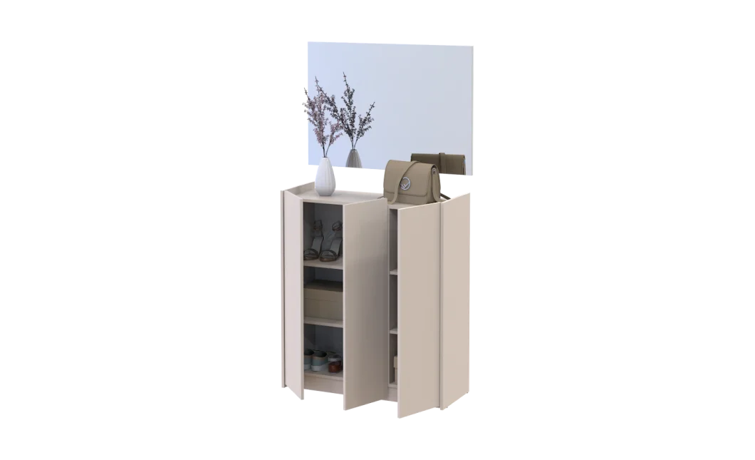 Botník se zrcadlem Doros Kassel Kašmír 3 DTD 97×40×110 (42005506)