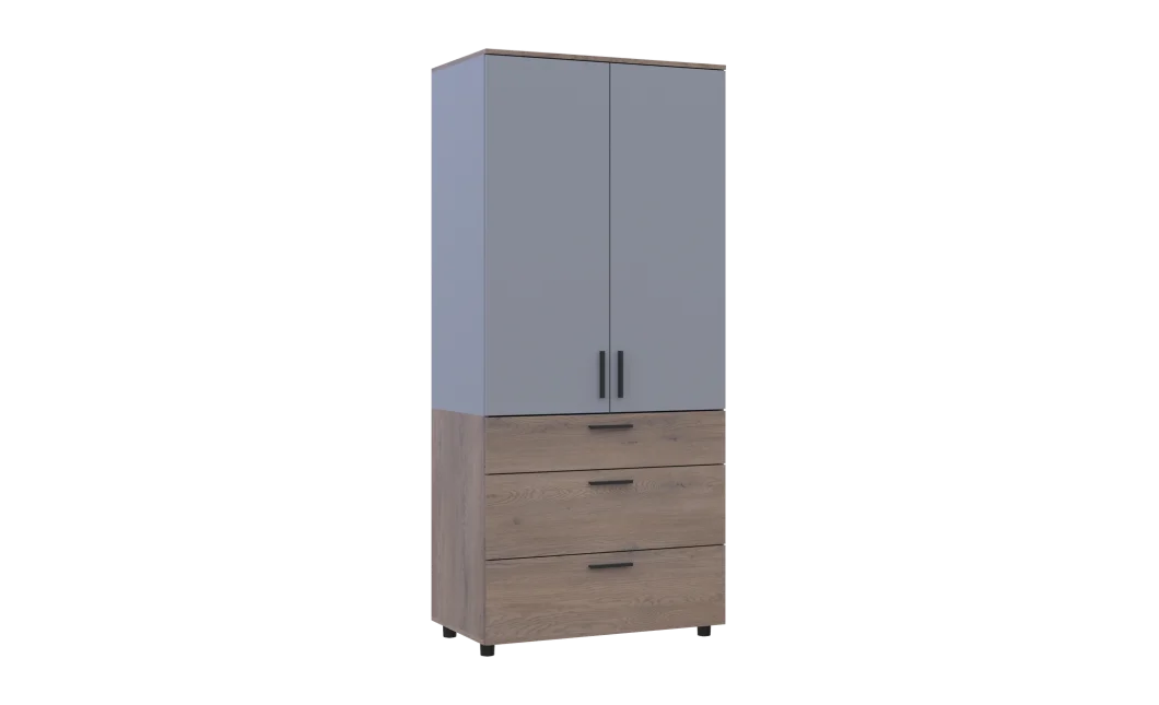 Skříň na oblečení Doros Thorn Cremona Cannolo/Šedá 2 DTD/3Š police 90х51.6х200 (44900458)