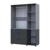Skříň na oblečení Doros Thorn Antracit/Šedá 3 DTD/3Š tyč 135х51.6х200 (44900521)