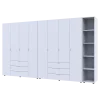 Set Doros Gelar s regálem Bílý 4+4 dveře 348,2×49,5×203,4 (42005040)