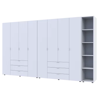 Set Doros Gelar s regálem Bílý 4+4 dveře 348,2×49,5×203,4 (42005040)