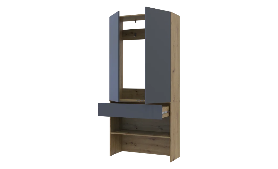 Předsíň Doros Split Dub Artisan/Grafit DTD 94 × 39 × 200 (44900271)