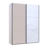 Šatní skříň s posuvnými dveřmi Doros G-Caiser Kašmír / Bílá 1 DTD / 1 sklo / 3 části 180x60x240 (42005322)