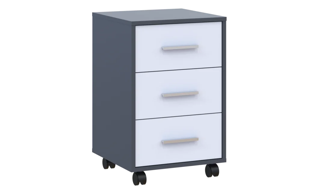 Komoda Doros T3 Grafit/Bílý 43×42×66,4 (41902062)