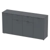 Komoda Doros Ron 7 Grafit 4 dveře 2 zásuvky 160 × 38 × 81 (44900236)