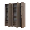Kleiderschrank mit Schubladen und Aufsatzschrank Doros Kasper Cremona Cannolo 2+3 LTD 225 × 50 × 245 cm (42005555)