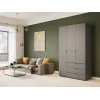 Šatní skříň na oblečení Doros Gelar Grafit 3 dveře 116,2×49,5×203,4 (80737074)
