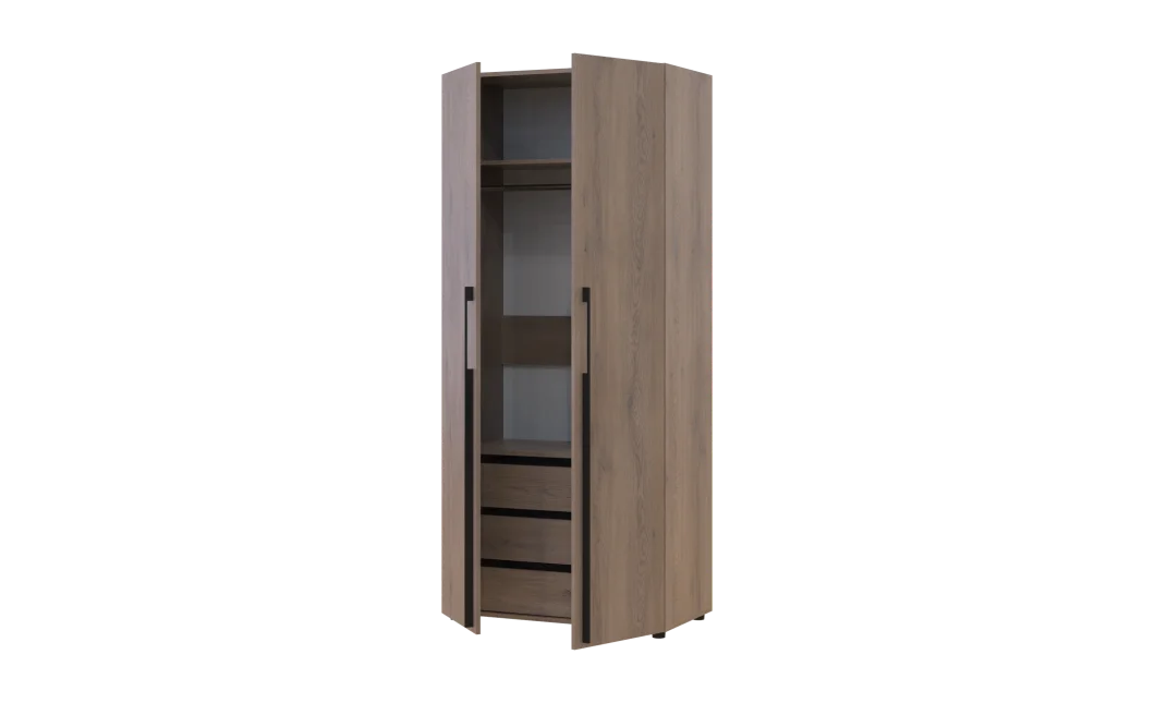 Kleiderschrank mit Schubladen Doros Kasper Cremona Cannolo 2 LTD 90 × 50 × 204 cm (42005533)