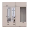 Šatní skříň Doros Rondi s věšákem, zrcadlem a nástavcem Kašmír 4 dvere 220x52x236 (42005405)