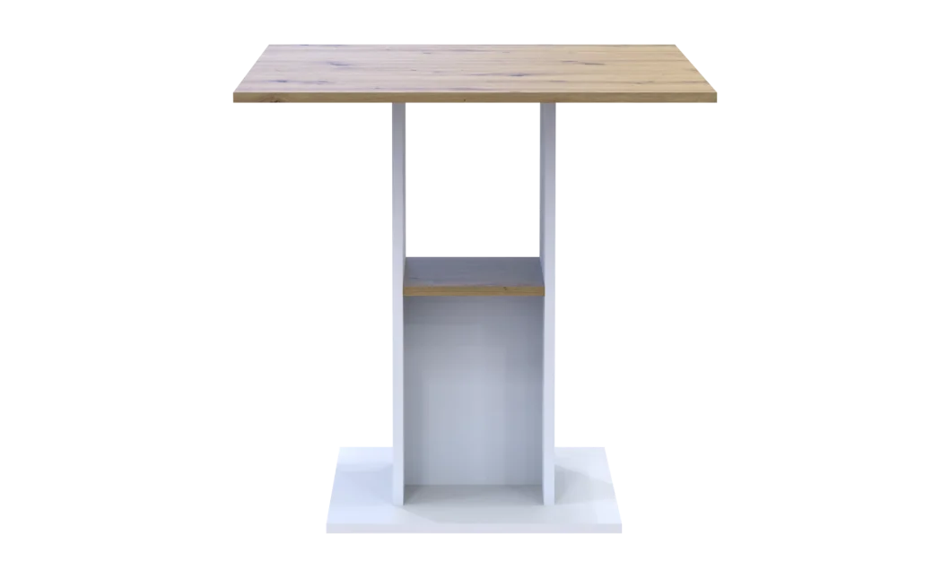 Jídelní stůl Doros Coud Bílý/Dub Artisan 70×70×74 (41510131)