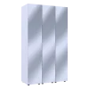 Set Doros Gelar Bílý 3 zrcadla 117 × 49,5 × 203,4 (42002166)