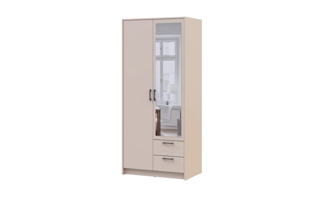 Šatní skříň Doros Rondy se zrcadlem Kašmír 2 dvere 82x52x195 (80738468)