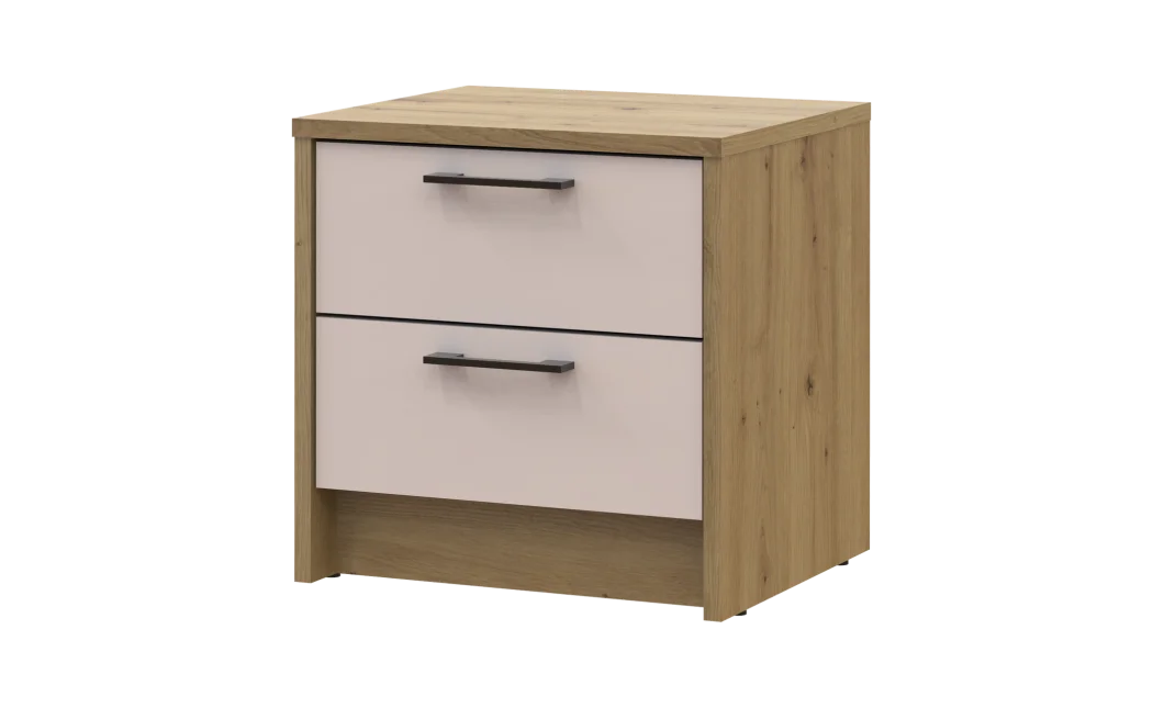 Noční stolek Doros Rondi Dub Artisan/Kašmír 2Zás 40x35x40 (41516287)