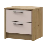 Noční stolek Doros Rondi Dub Artisan/Kašmír 2Zás 40x35x40 (41516287)