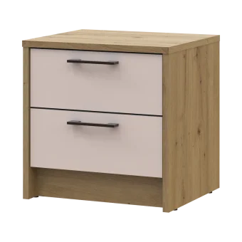 Noční stolek Doros Rondi Dub Artisan/Kašmír 2Zás 40x35x40 (41516287)
