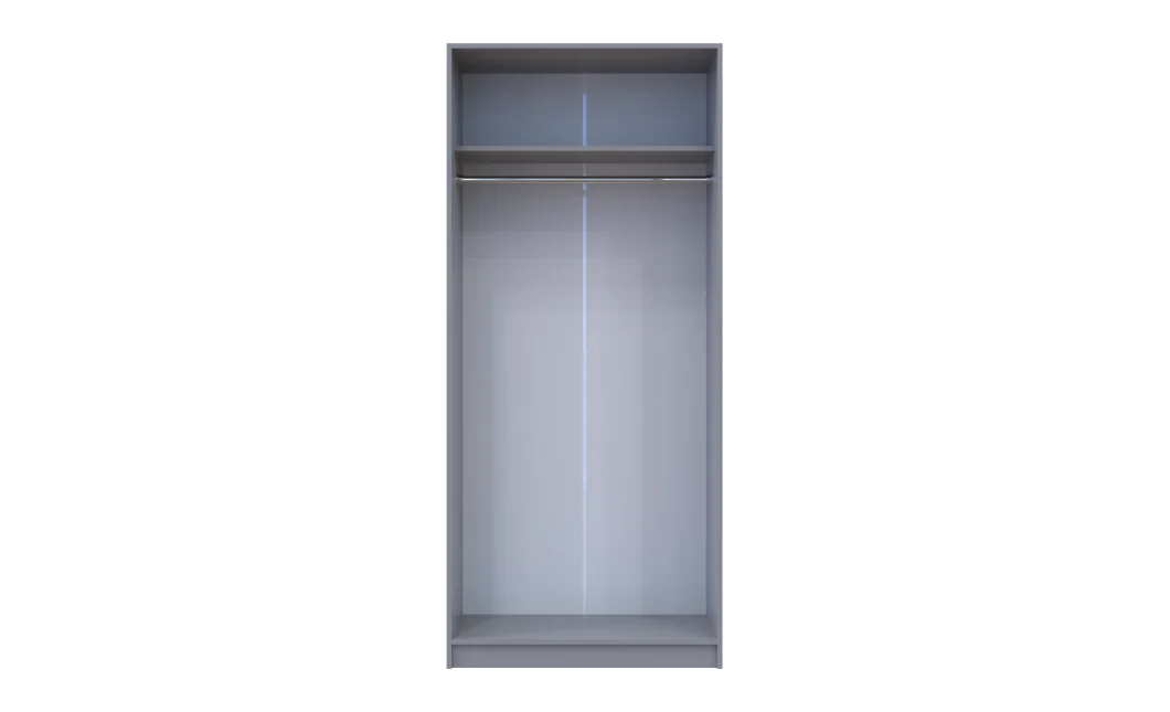 Šatní skříň Promo Šedá 2 dveře 90x48x204 (80737764)