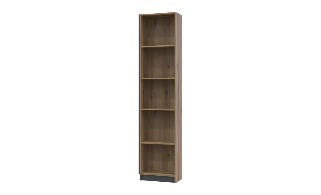 Regál Dale Antracit/Dub Evok 52x28x220 (41516267)
