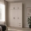 Šatní skříň Doros Rondy s s vysokým nástavcem Kašmír 3 dvere 121x52x260 (80738485)